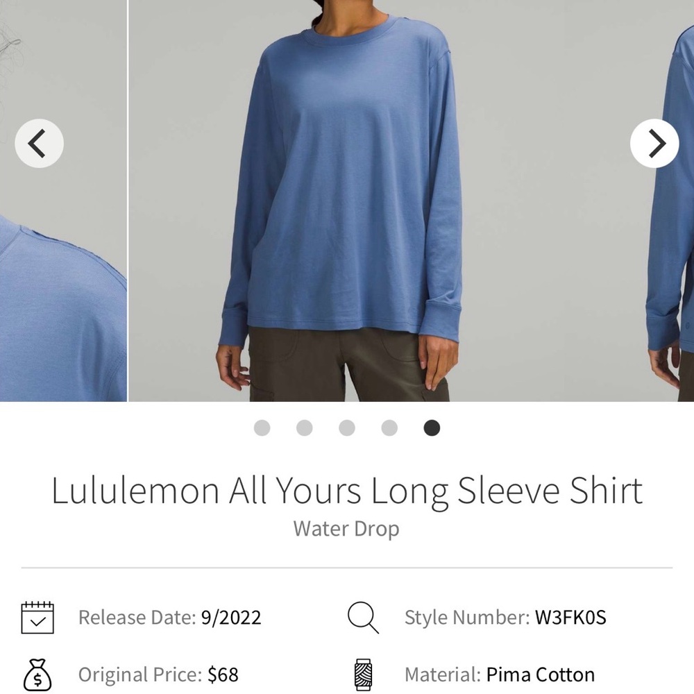 water drop lululemon all yours long sleeve